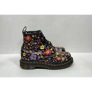Dr. Martens 101 Wanderlust Floral Ankle Booties Shoes Women's Size 5 Black